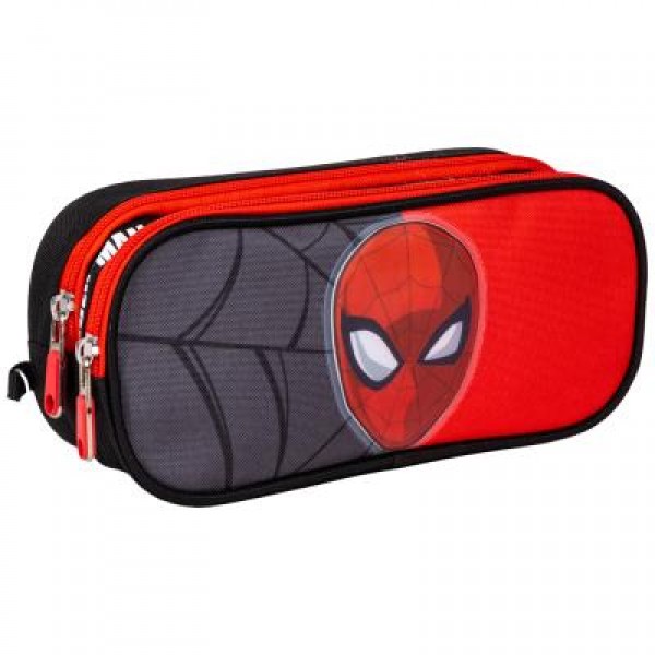 Penalas mokyklai Spiderman dvigubas 22,5*8*10cm